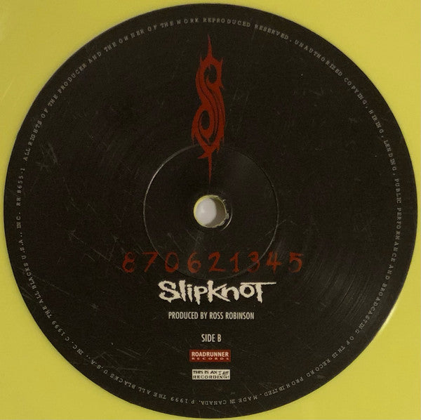 Slipknot - Slipknot (1999) - Mint- LP Record 2022 Roadrunner Lemon Yellow Vinyl - Nu Metal / Rock - Shuga Records