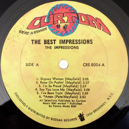 The Impression - The Best Impressions... Curtis, Sam & Fred - Mint- LP Record 1970 Curtom USA Original Vinyl - Soul - Shuga Records