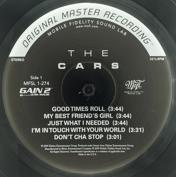 The Cars - The Cars (1978) - Mint- LP Record 2009 Mobile Fidelity Sound Lab 180 gram Vinyl & Numbered - Pop Rock / New Wave / Synth-pop - Shuga Records