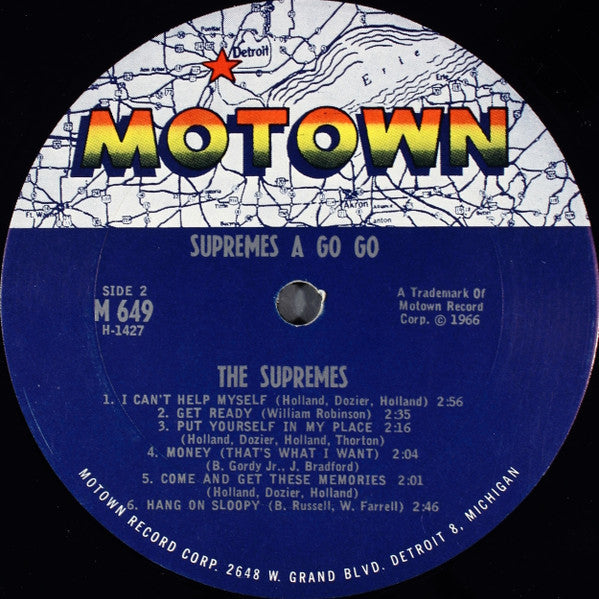 The Supremes - A' Go-Go - VG+ LP Record 1966 Motown USA Original Vinyl - Soul / R&B - Shuga Records