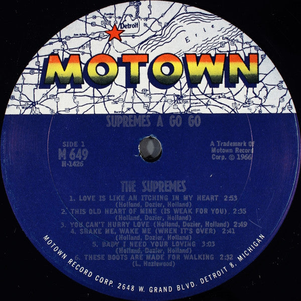 The Supremes - A' Go-Go - VG+ LP Record 1966 Motown USA Original Vinyl - Soul / R&B - Shuga Records