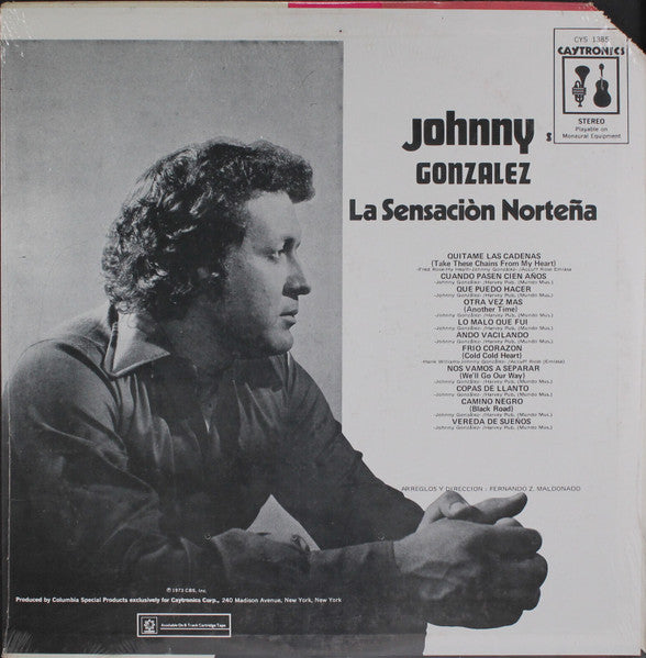 Johnny Gonzalez - La Sensaciòn Norteña - VG+ LP Record 1973 Caytronics USA Vinyl - Latin / Norteño - Shuga Records