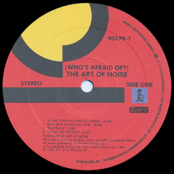 The Art Of Noise - (Who's Afraid Of?) The Art Of Noise - VG LP Record 1984 Island USA Vinyl - Synth-pop - Shuga Records