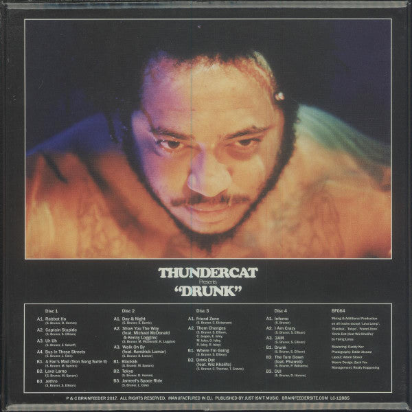 Thundercat - Drunk - Mint- 4 LP 10" Record Box Set 2017 Brainfeeder Red Vinyl - Hip Hop / Jazz-Funk - Shuga Records