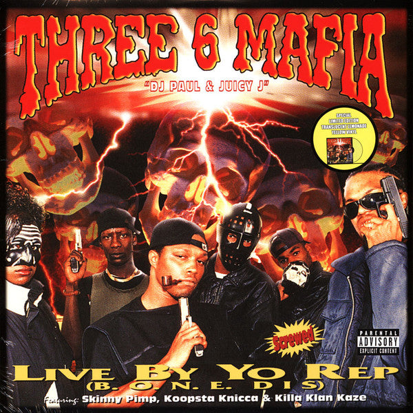 Three Six Mafia - Live By Yo Rep (B.O.N.E. Dis) (1995) - New LP Record 2022 Prophet Entertainment Lemonade Yellow Vinyl - Hip Hop / Screw / Horrorcore - Shuga Records