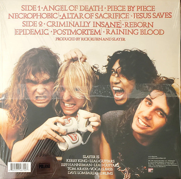 Slayer - Reign In Blood (1986) - Mint- LP Record 2022 American Recordings 180 gram Vinyl & Insert - Rock / Thrash - Shuga Records