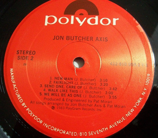 Jon Butcher Axis Jon Butcher Axis - Mint- LP Record 1983 Polydor USA Vinyl - New Wave / Pop Rock / Blues Rock - Shuga Records