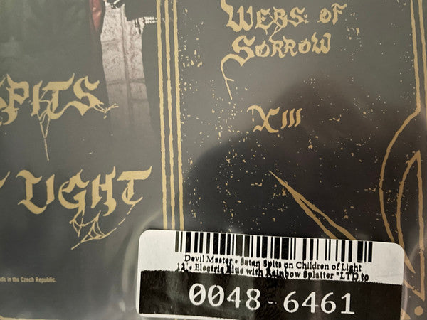 Devil Master - Satan Spits On Children Of Light (2019) - New LP Record 2022 Relapse USA Electric Blue With Rainbow Splatter Vinyl & Poster - Black Metal / Punk / Deathrock - Shuga Records
