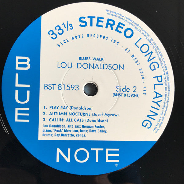 Lou Donaldson - Blues Walk (1958) - New LP Record 2022 Blue Note 180 gram Vinyl - Jazz / Hard Bop - Shuga Records