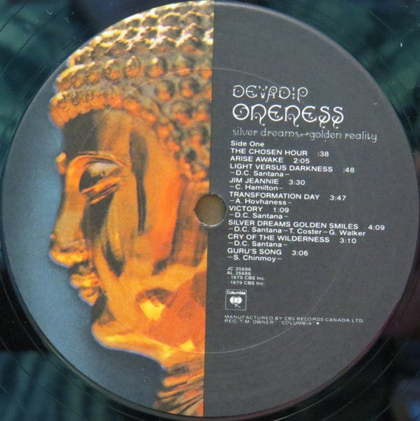 Santana / Devadip - Oneness (Silver Dreams~Golden Reality) - VG+ LP Record 1979 Columbia USA Vinyl - Psychedelic Rock / Jazz-Rock - Shuga Records