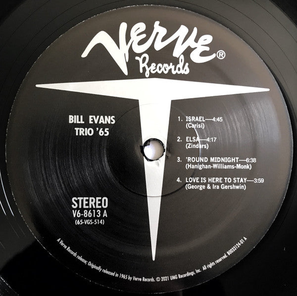 Bill Evans Trio - Trio '65 (1965) - mint- LP Record 2022 Verve 180 gram Vinyl - Jazz / Cool Jazz - Shuga Records