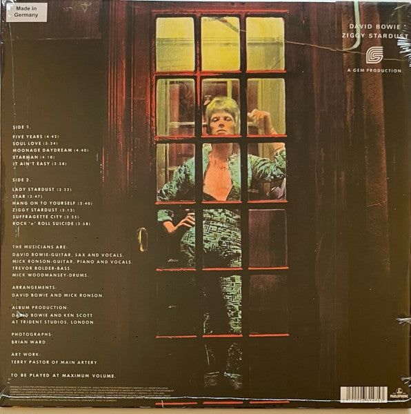 David Bowie - The Rise And Fall Of Ziggy Stardust And The Spiders From Mars (1972) - Mint- LP Record 2022 180 gram Half-Speed Master Vinyl - Art Rock / Glam Rock - Shuga Records
