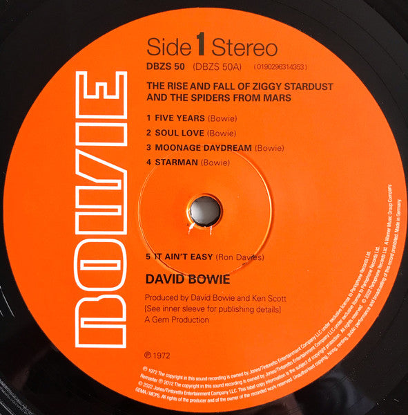 David Bowie - The Rise And Fall Of Ziggy Stardust And The Spiders From Mars (1972) - Mint- LP Record 2022 180 gram Half-Speed Master Vinyl - Art Rock / Glam Rock - Shuga Records