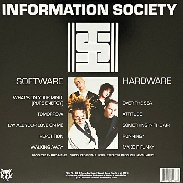 Information Society - Information Society (1988) - New LP Record 2022 Tommy Boy Clear Vinyl - Synth-pop / Electro - Shuga Records