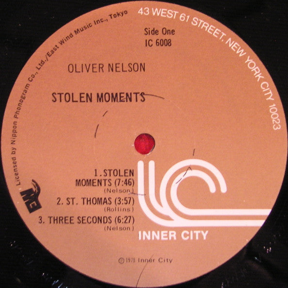 Oliver Nelson – Stolen Moments (1975) - VG+ LP Record 1978 Inner City USA Vinyl - Jazz / Modal / Post Bop