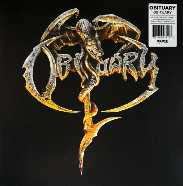 Obituary - Obituary - New LP Record 2022 Relapse Gibtown Black & Halloween Orange Galaxy Vinyl - Death Metal
