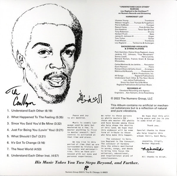 Lou Ragland - Understand Each Other (1978) - New LP Record 2022