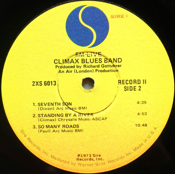 Climax Blues Band - FM/Live - Mint- 2 LP Record 1974 Sire Vinyl - Blues Rock / Arena Rock
