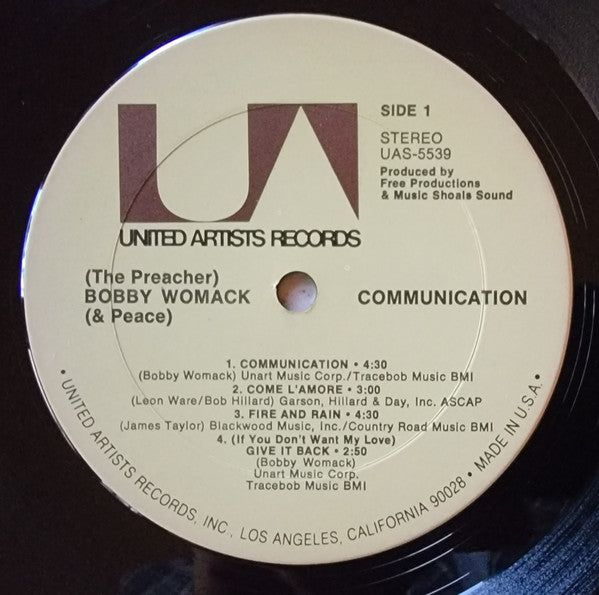 Bobby Womack - Communication - VG+ (VG cover) LP Record 1971 United Artists USA Vinyl - Funk / Soul - Shuga Records