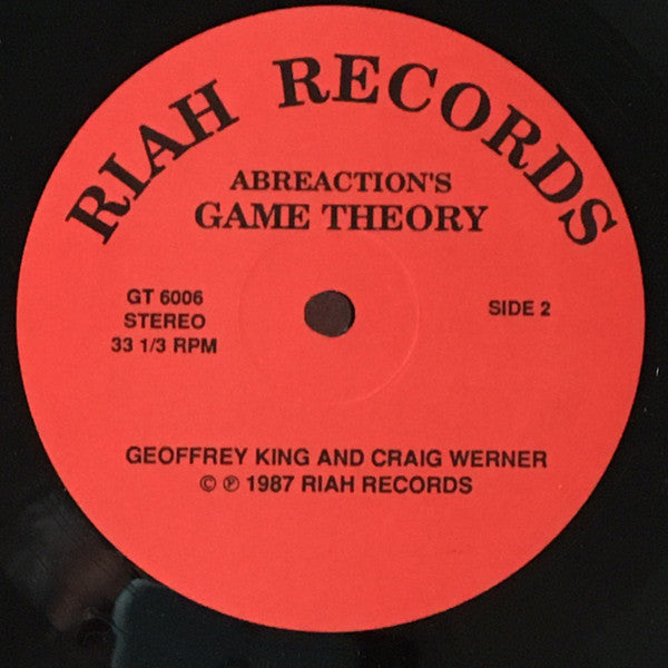 Abreaction - Game Theory - VG+ LP Record 1987 RIAH USA Vinyl - Electronic / Abstract / Spoken Word - Shuga Records