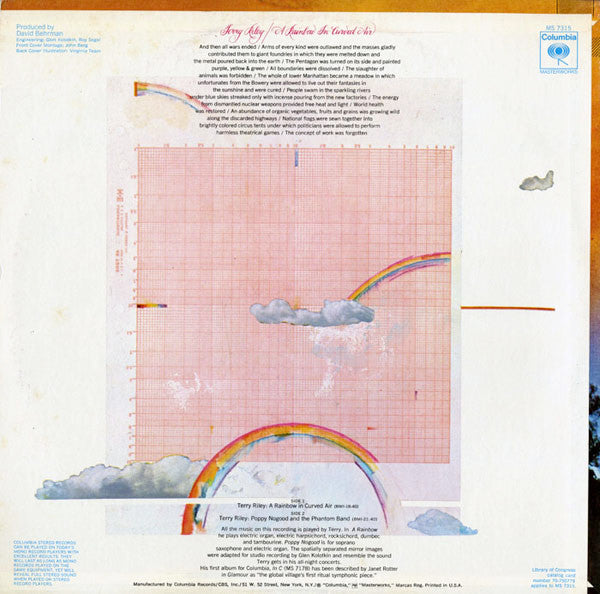 Terry Riley - A Rainbow In Curved Air (1969) - VG+ LP Record 1970 Columbia Masterworks USA Vinyl - Electronic / Minimal / Ambient - Shuga Records
