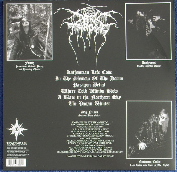 Darkthrone - A Blaze In The Northern Sky (1992) - Mint- LP Record 2022 Peaceville UK Vinyl & Insert - Black Metal - Shuga Records
