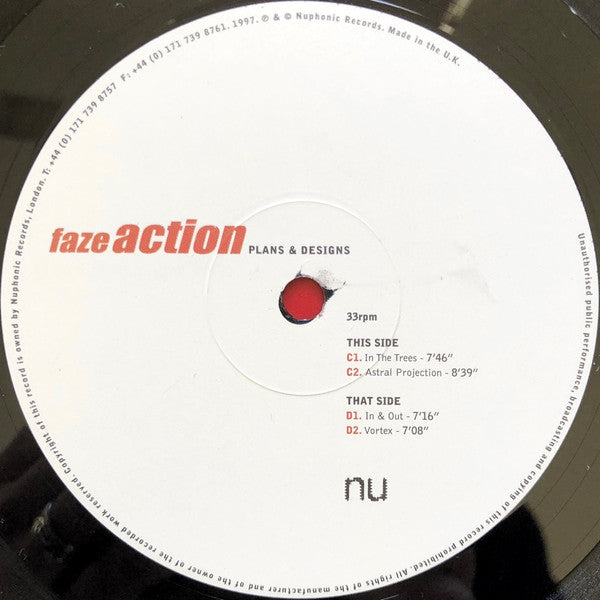 Faze Action – Plans & Designs - VG 2 LP Record 1997 Nuphonic UK Vinyl - House / Disco - Shuga Records