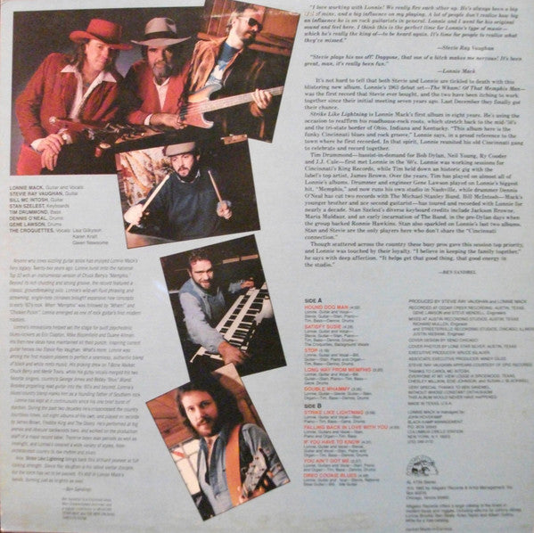 Lonnie Mack - Strike Like Lightning - MInt- LP Record 1985 Alligator USA Original Vinyl - Blues / Chicago Blues - Shuga Records