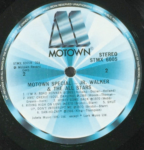 Jr. Walker And The All Stars - Motown Special Jr. Walker And The All Stars - VG+ LP Record 1977 Motown UK Vinyl - Soul / Disco - Shuga Records