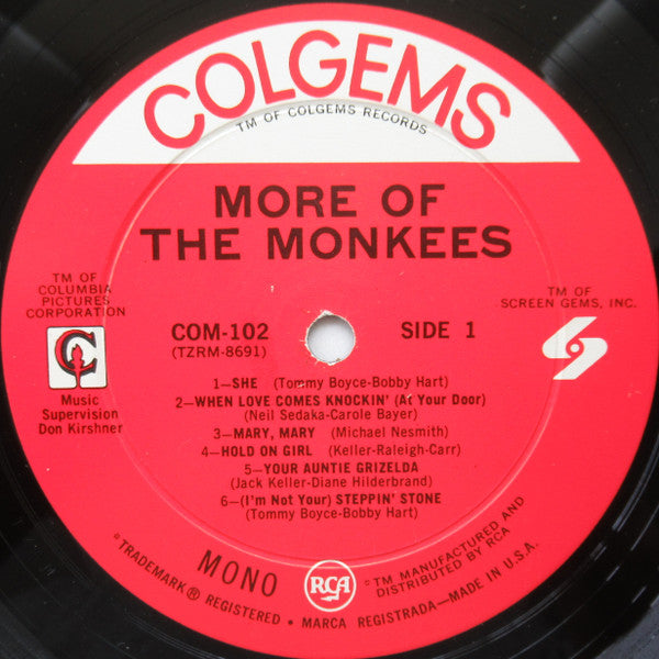 The Monkees - More Of The Monkees - VG+ LP Record 1967 Colgems USA Original Mono Rockaway Vinyl - Pop Rock - Shuga Records