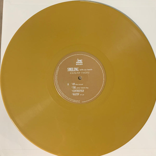 Genesis Owusu - Smiling With No Teeth - Mint- 2 LP Record 2022 Ourness House Anxiety USA Gold Vinyl - Jazz-Funk / Hip Hop