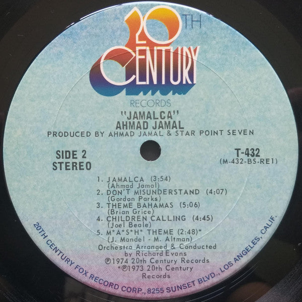 Ahmad Jamal - Jamalca - VG+ LP Record 1974 20th Century USA Original Vinyl - Jazz / Jazz-Funk - Shuga Records
