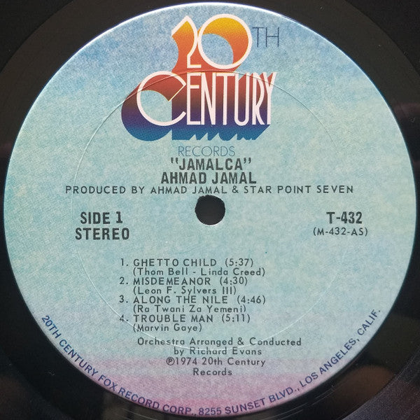 Ahmad Jamal - Jamalca - VG+ LP Record 1974 20th Century USA Original Vinyl - Jazz / Jazz-Funk - Shuga Records