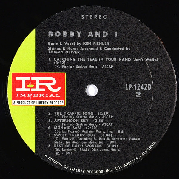 Bobby And I - Bobby And I - VG+ LP Record 1968 Imperial USA Vinyl - Pop / Art-Pop - Shuga Records