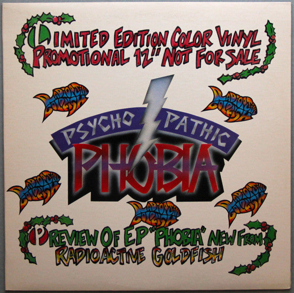 Radioactive Goldfish - Phobia / Psychopathic - VG+ 12" Single Record 1992 Majii USA Promo Green Vinyl - Techno - Shuga Records