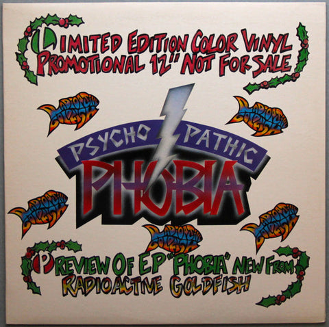 Radioactive Goldfish – Phobia / Psychopathic - VG+ 12" Single Record 1992 Majii USA Promo Green Vinyl - Techno