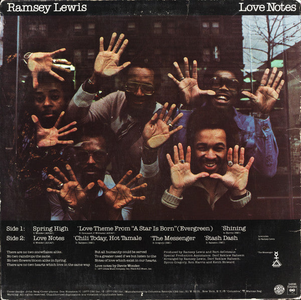 Ramsey Lewis - Love Notes - VG+ LP Record 1977 Columbia USA Vinyl - Jazz-Funk / Soul-Jazz - Shuga Records