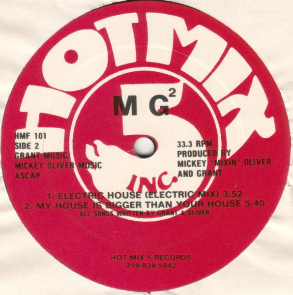 M G² - My House Is Bigger Than Your House - VG+ 12" Single Record 1986 Hot Mix 5 Vinyl - Chicago House - Shuga Records