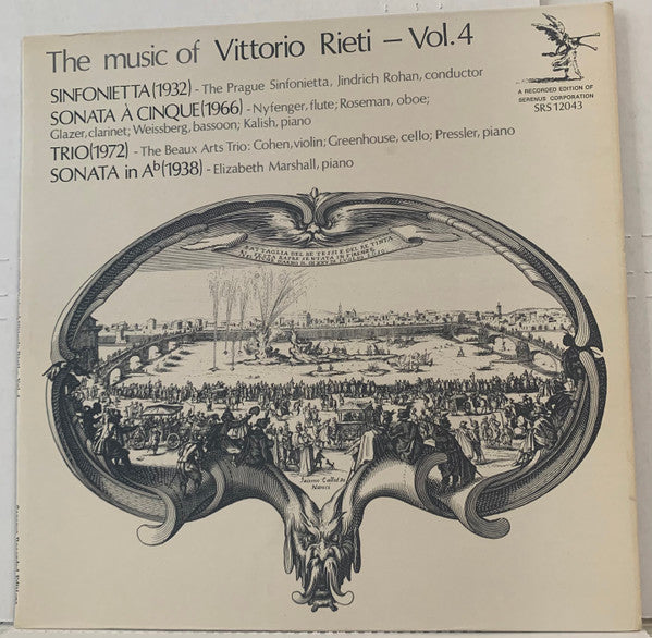 Vittorio Rieti - The Music Of Vittorio Rieti - Vol. 4 - New LP Record 1967 Serenus USA Original Vinyl - Classical - Shuga Records