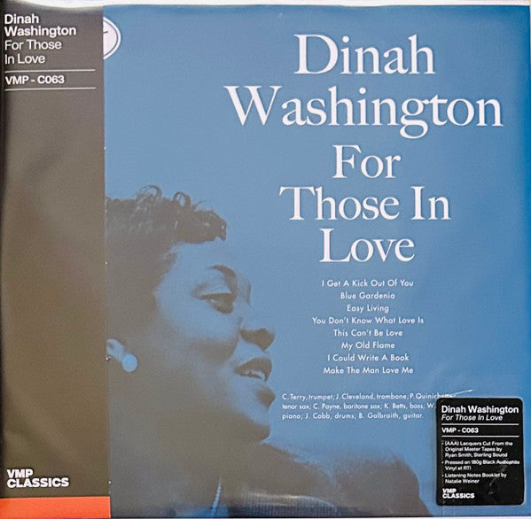 Dinah Washington – For Those In Love (1955) - New LP Record 2022 EmArcy Vinyl Me Please Club Edition Mono 180 gram Vinyl - Jazz / Big Band - Shuga Records