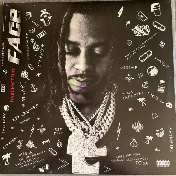Babyface Ray - Face - Mint- 2 LP Record 2022 Empire Wavy Gang Black & Red Stripe Vinyl & Insert - Hip Hop / Trap