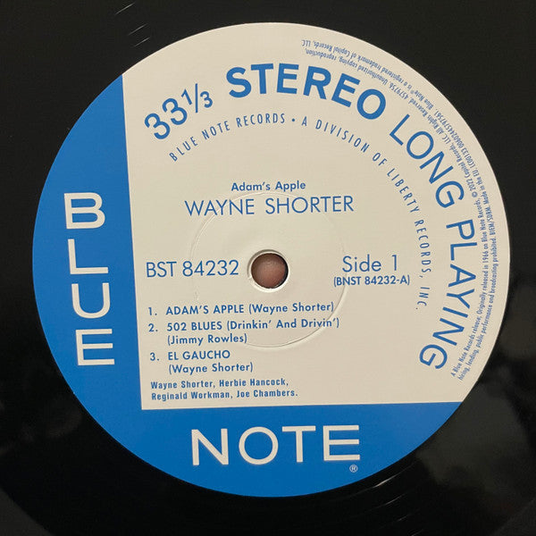 Wayne Shorter - Adam's Apple (1966) - New LP record 2022 Blue Note 180 gram Vinyl - Jazz / Hard Bop / Modal - Shuga Records