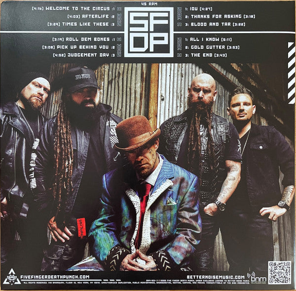 Five Finger Death Punch - AfterLife - Mint- 2 LP Record 2022 Better Noise Music White Vinyl & Download - Alternative Metal / Groove Metal / Nu Metal - Shuga Records