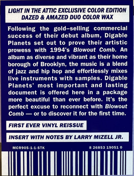 Digable Planets - Blowout Comb (1994) - New 2 LP Record 2022 Light In The Attic Blue & Gold Vinyl & Insert - Hip Hop - Shuga Records