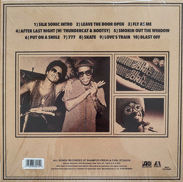 Silk Sonic - An Evening With Silk Sonic (2021) - Mint- LP Record 2022 Atlantic Aftermath Walmart Yellow Translucent Vinyl - R&B / Soul / Funk / Pop - Shuga Records