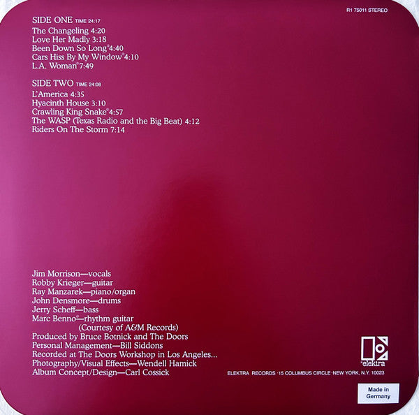 The Doors - L.A. Woman (1971) - New LP Record 2021 Elektra Rhino 180 gram Vinyl & See Through Die-cut Front Cover - Psychedelic Rock / Classic Rock - Shuga Records