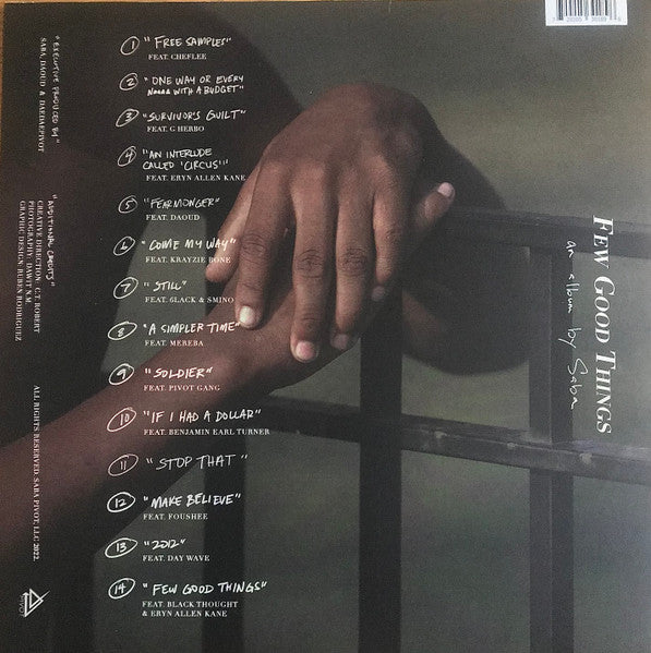 Saba - Few Good Things - Mint- 2 LP Record 2022 Saba Pivot Green Vinyl - Hip Hop - Shuga Records