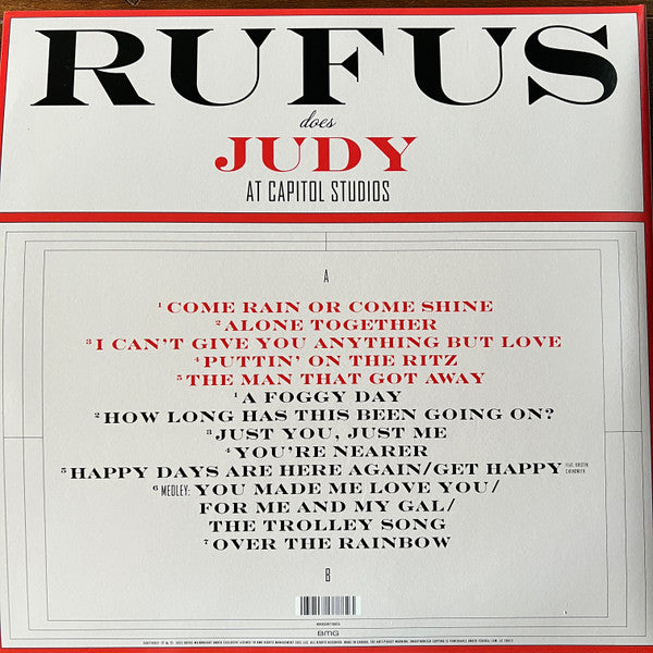 Rufus Wainwright - Rufus Does Judy At Capitol Studios - Mint- LP Record 2022 BMG USA Vinyl - Jazz / Pop / Vocal - Shuga Records