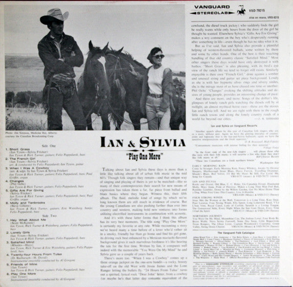 Ian & Sylvia - Play One More - Mint- LP Record 1966 Vanguard USA Mono Promo Label Rare Vinyl - Folk / Folk Rock - Shuga Records