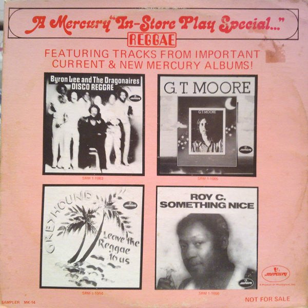 Various - A Mercury "In-Store Play Special..." Reggae Sampler - VG+ LP Record 1975 Mercury USA Promo Vinyl - Reggae / Dub / Reggae-Pop